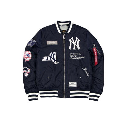 Alpha Industries x New York Yankees Navy MA-1 Bomber Jacket