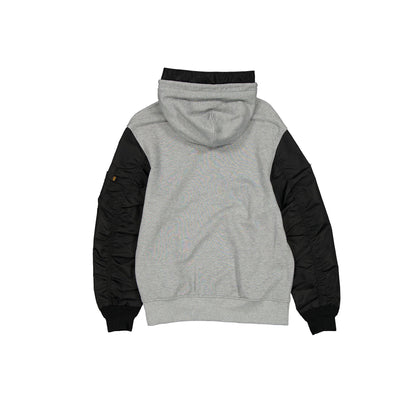 Alpha Industries x Las Vegas Raiders Gray MA-1 Full Zip Fleece Jacket