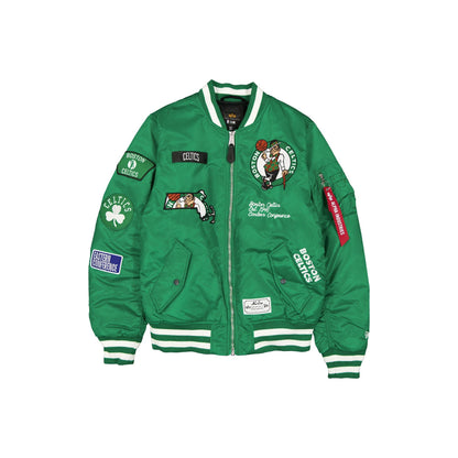 Alpha Industries x Boston Celtics Green MA-1 Bomber Jacket