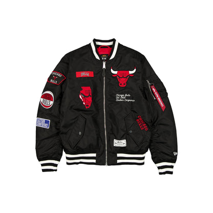 Alpha Industries x Chicago Bulls Black MA-1 Bomber Jacket