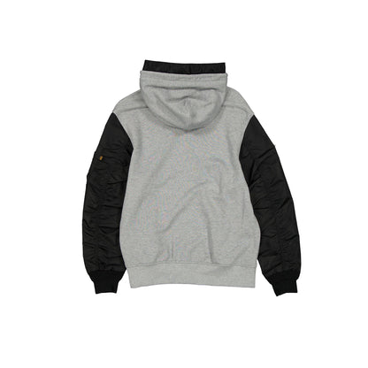 Alpha Industries x Pittsburgh Steelers Gray MA-1 Full Zip Fleece Jacket