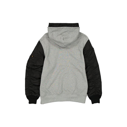 Alpha Industries x Chicago Bulls Gray MA-1 Full Zip Fleece Jacket