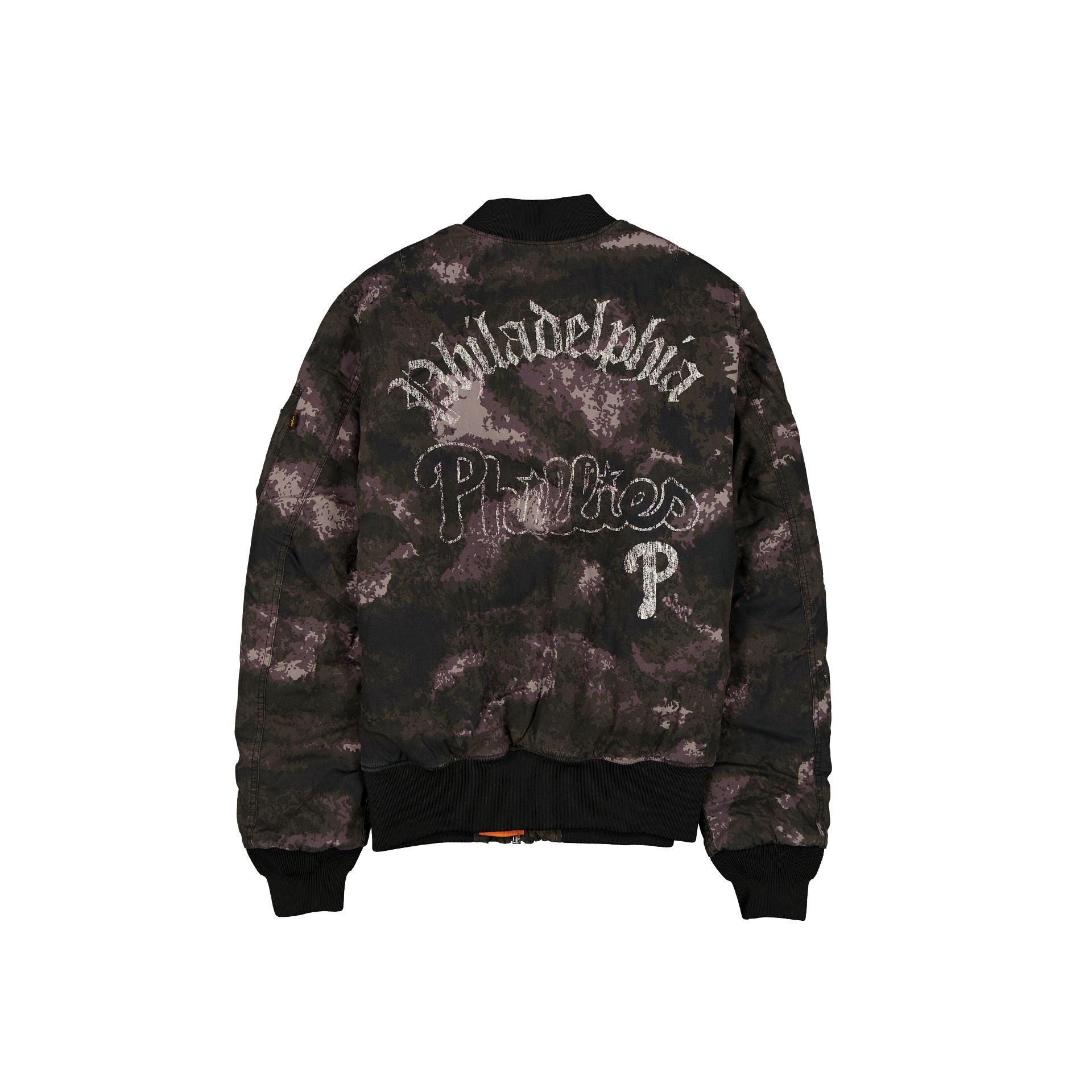 Alpha Industries x Philadelphia Phillies Black Camo MA-1 Bomber Jacket