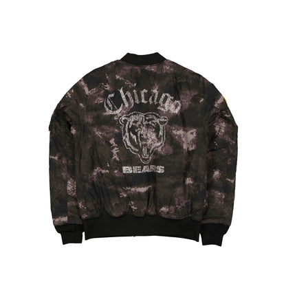 Alpha Industries x Chicago Bears Black Camo MA-1 Bomber Jacket