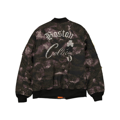 Alpha Industries x Boston Celtics Black Camo MA-1 Bomber Jacket