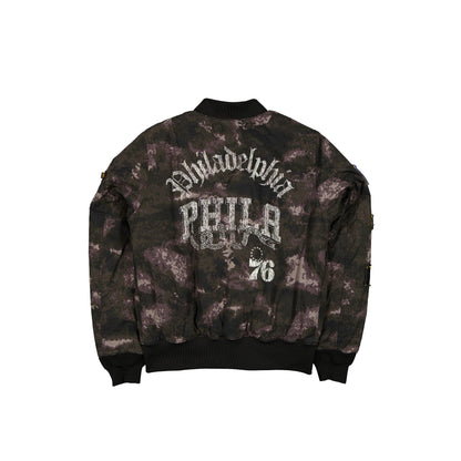 Alpha Industries x Philadelphia 76ers Black Camo MA-1 Bomber Jacket