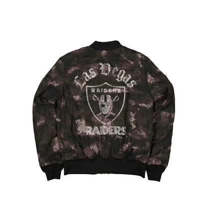 Alpha Industries x Las Vegas Raiders Black Camo MA-1 Bomber Jacket
