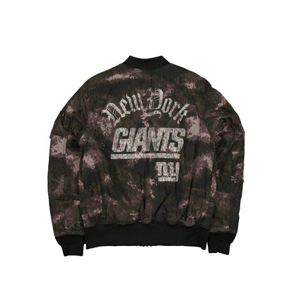 Alpha Industries x New York Giants Black Camo MA-1 Bomber Jacket