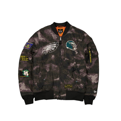 Alpha Industries x Philadelphia Eagles Black Camo MA-1 Bomber Jacket