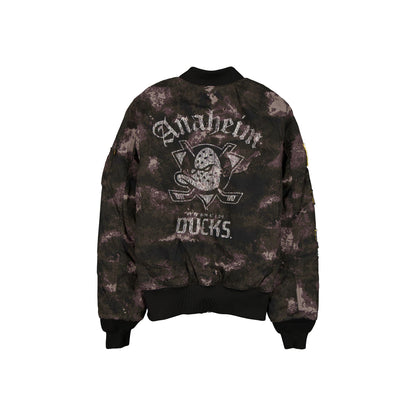 Alpha Industries x Anaheim Ducks Black Camo MA-1 Bomber Jacket