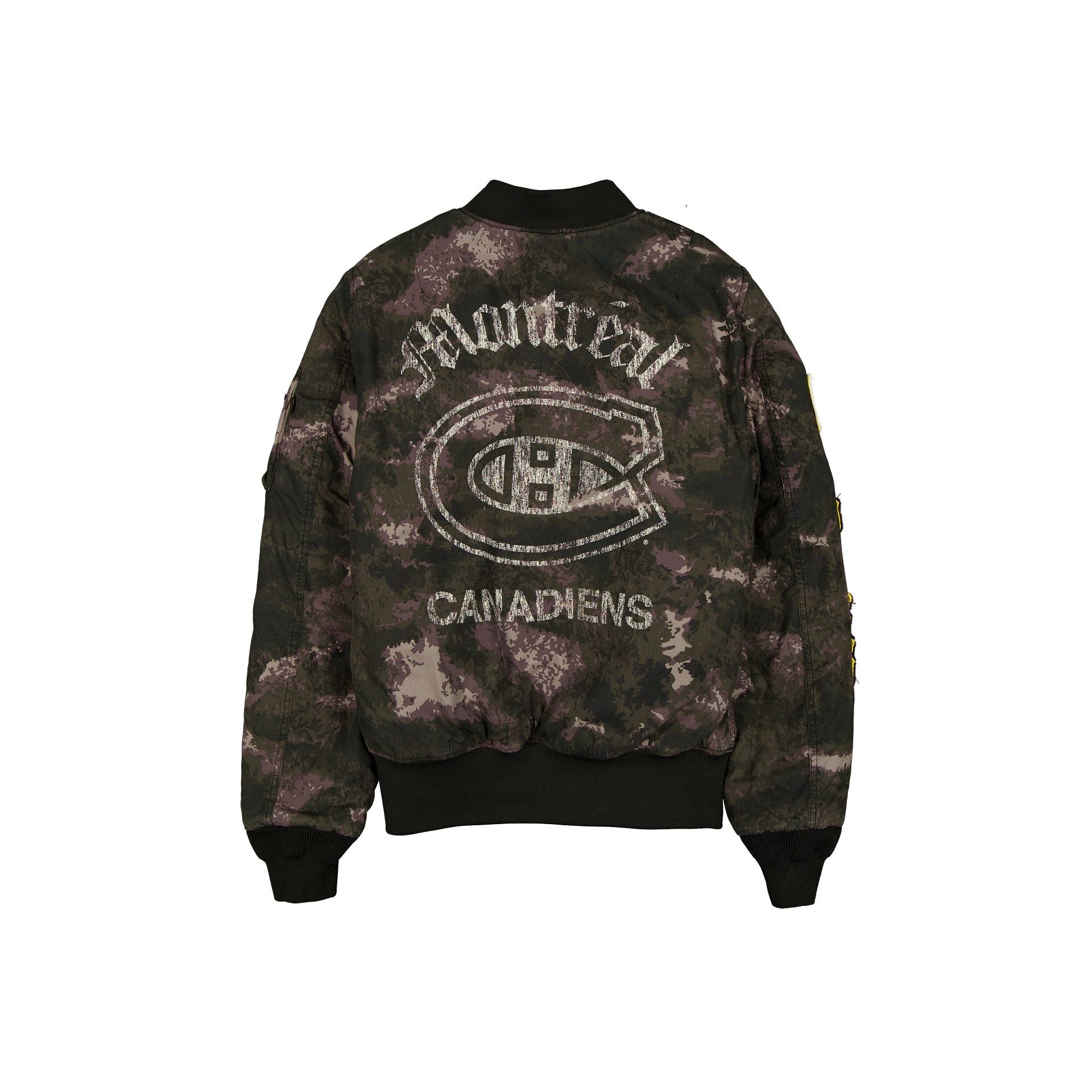 Alpha Industries x Montreal Canadiens Black Camo MA-1 Bomber Jacket