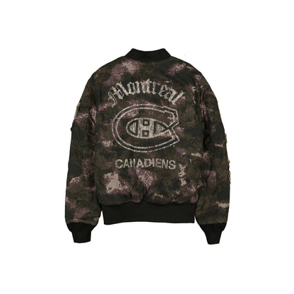 Alpha Industries x Montreal Canadiens Black Camo MA-1 Bomber Jacket