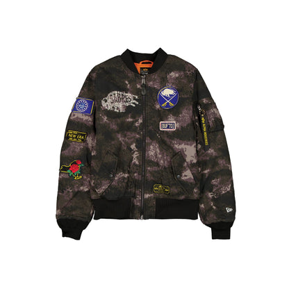Alpha Industries x Buffalo Sabres Black Camo MA-1 Bomber Jacket