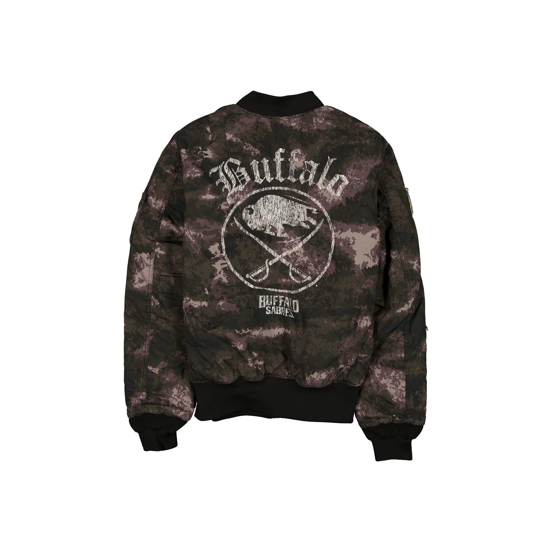 Alpha Industries x Buffalo Sabres Black Camo MA-1 Bomber Jacket