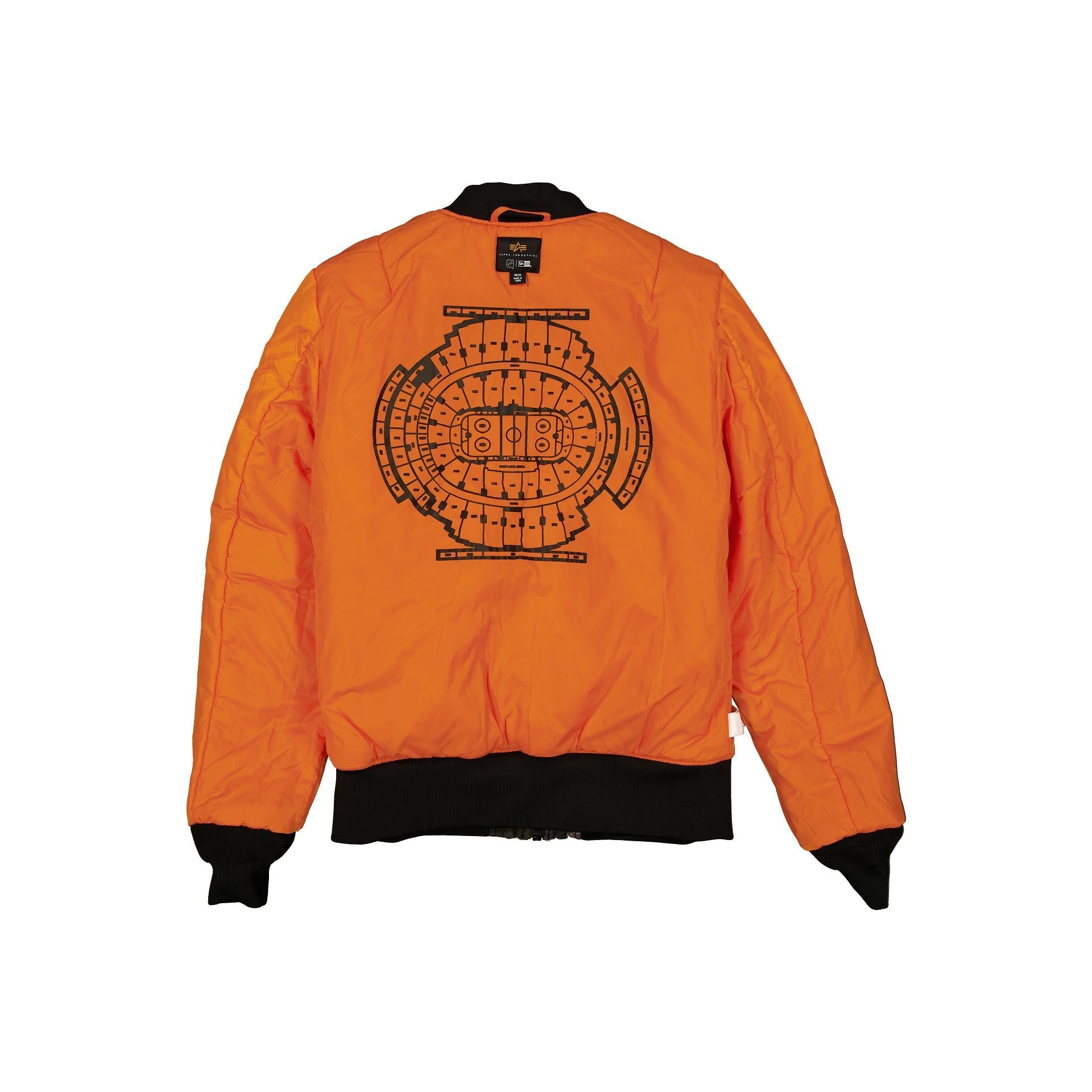 Alpha Industries x New York Rangers Black Camo MA-1 Bomber Jacket