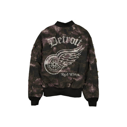 Alpha Industries x Detroit Red Wings Black Camo MA-1 Bomber Jacket