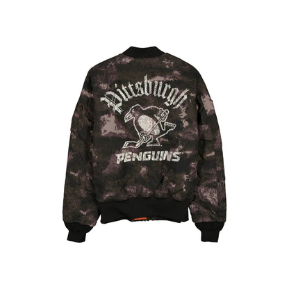 Alpha Industries x Pittsburgh Penguins Black Camo MA-1 Bomber Jacket