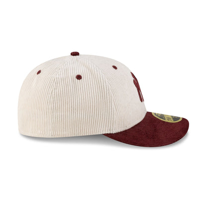 New York Yankees Cord Cream Low Profile 59FIFTY Fitted Hat