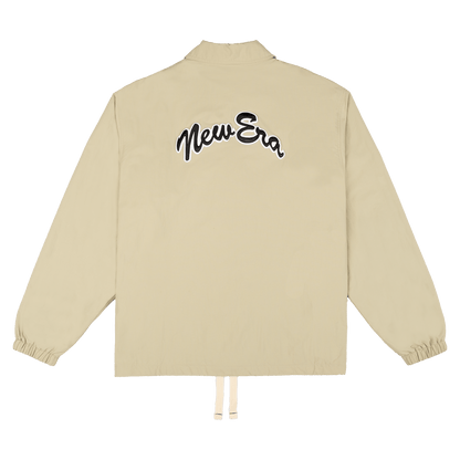 New Era Branded Ripstop Script Nylon Abbey Stone Coach's Jacket
