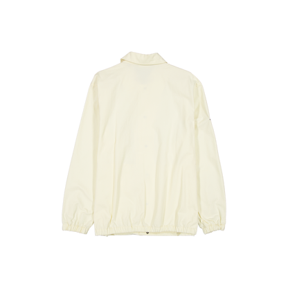 New Era Branded Twill Applique Chrome White Coaches Jacket