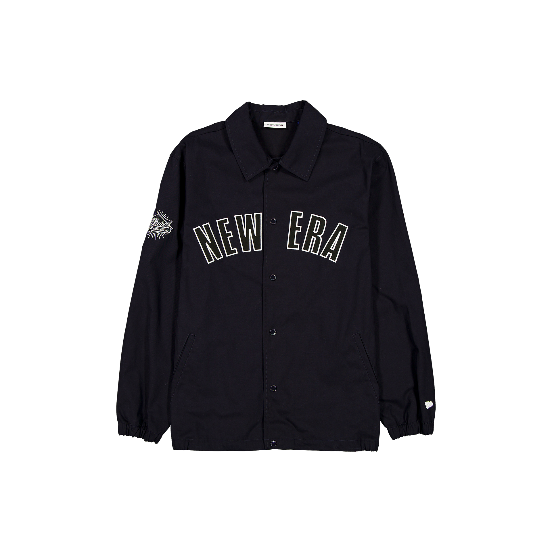 New Era Branded Twill Applique Navy Coaches Jacket