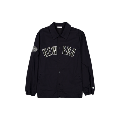 New Era Branded Twill Applique Navy Coaches Jacket