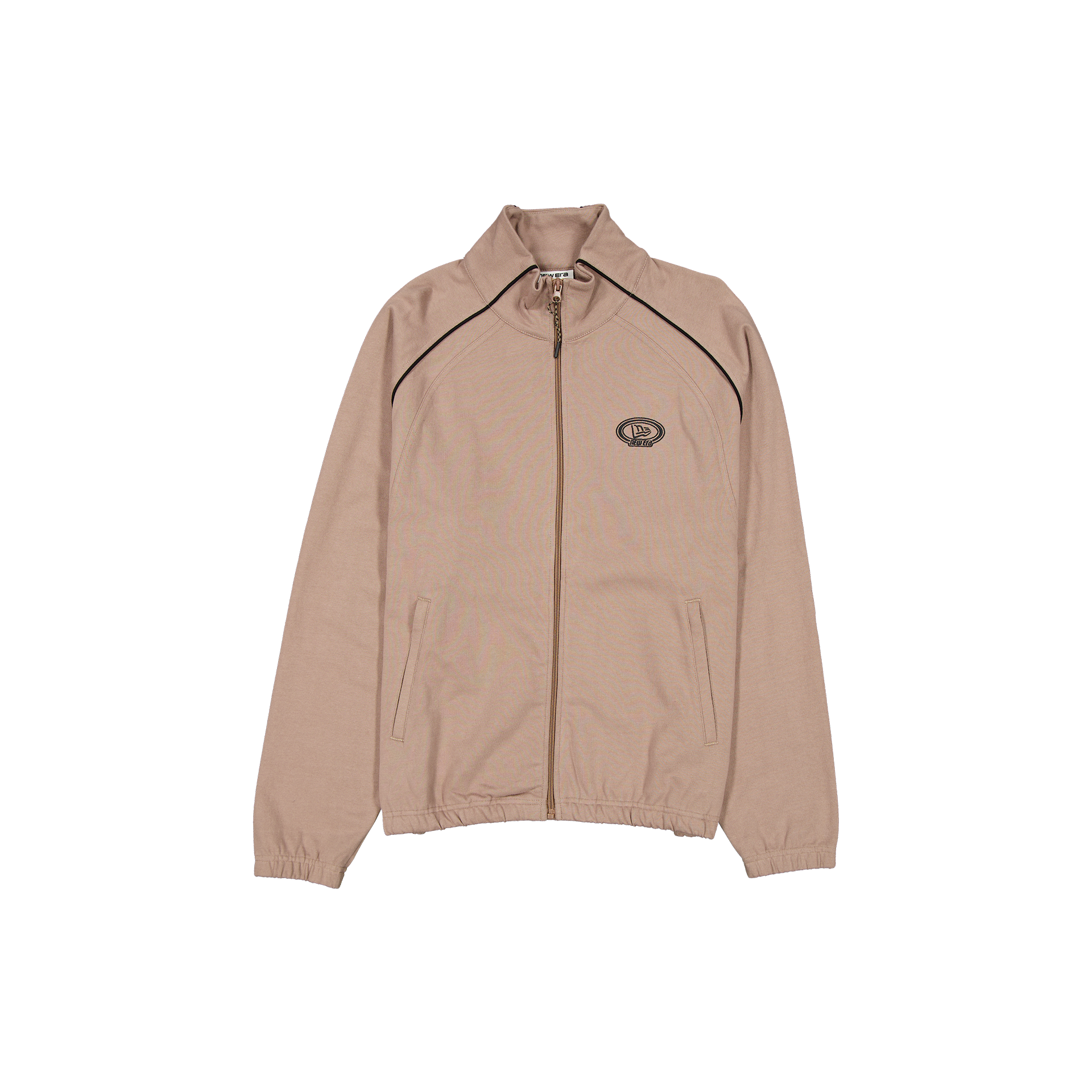 New Era Branded Shoreline Taupe Gray Full-Zip Track Jacket