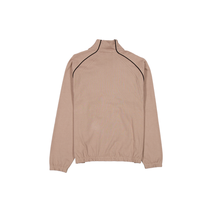 New Era Branded Shoreline Taupe Gray Full-Zip Track Jacket