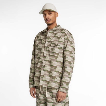 New Era Branded Printed Military Shacket