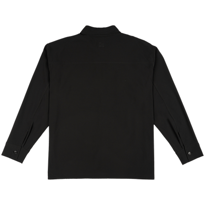 New Era Branded Nylon Military Black Shacket