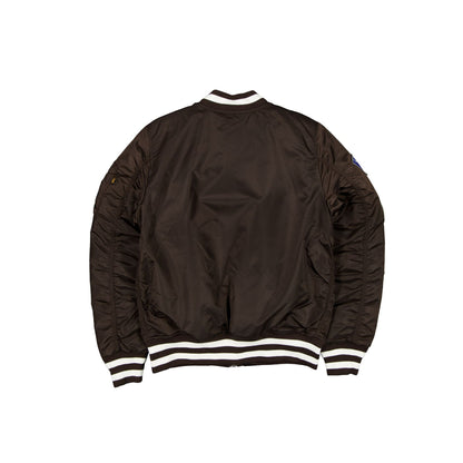 Alpha Industries x Los Angeles Dodgers Brown MA-1 Bomber Jacket