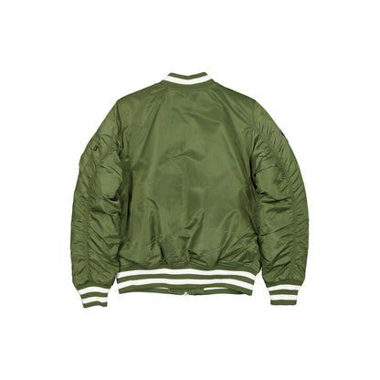 Alpha Industries x New York Yankees Olive Green MA-1 Bomber Jacket