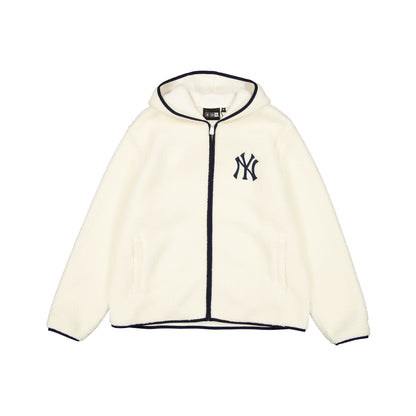 New York Yankees Cream Sherpa Jacket
