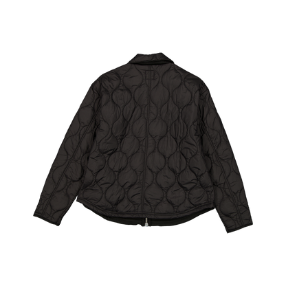 New Era Branded Black Quilted Captain Shacket