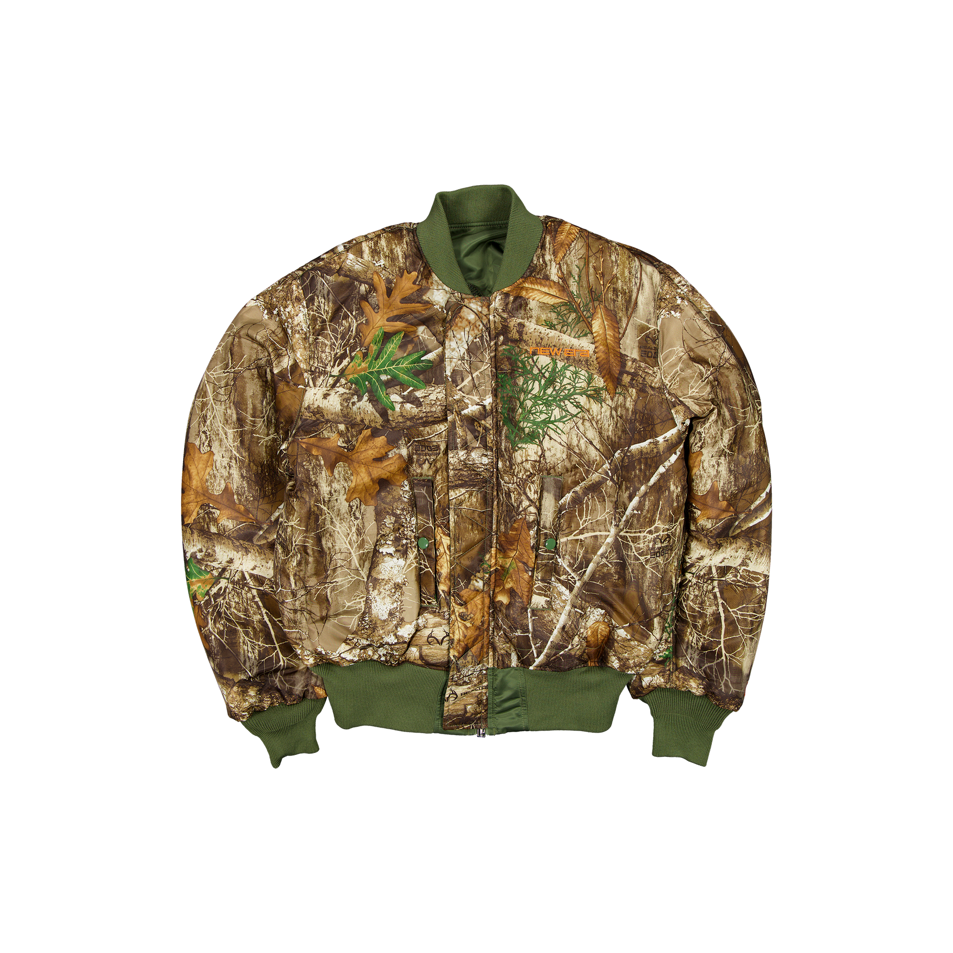 New Era Branded x Realtree® Alpha Industries New Olive Bomber Jacket