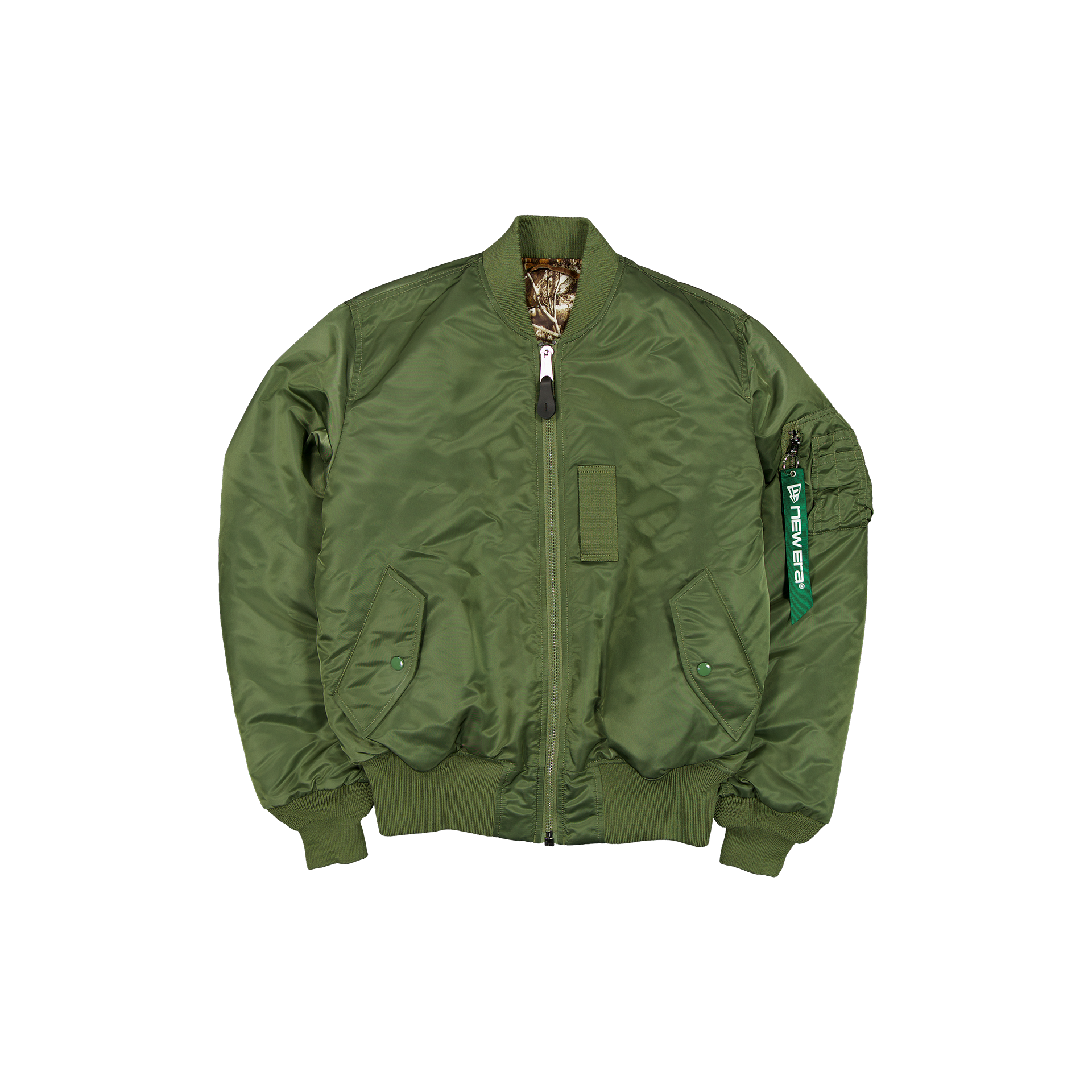 New Era Branded x Realtree® Alpha Industries New Olive Bomber Jacket