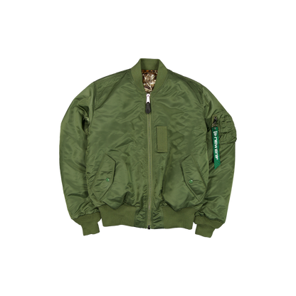 New Era Branded x Realtree® Alpha Industries New Olive Bomber Jacket