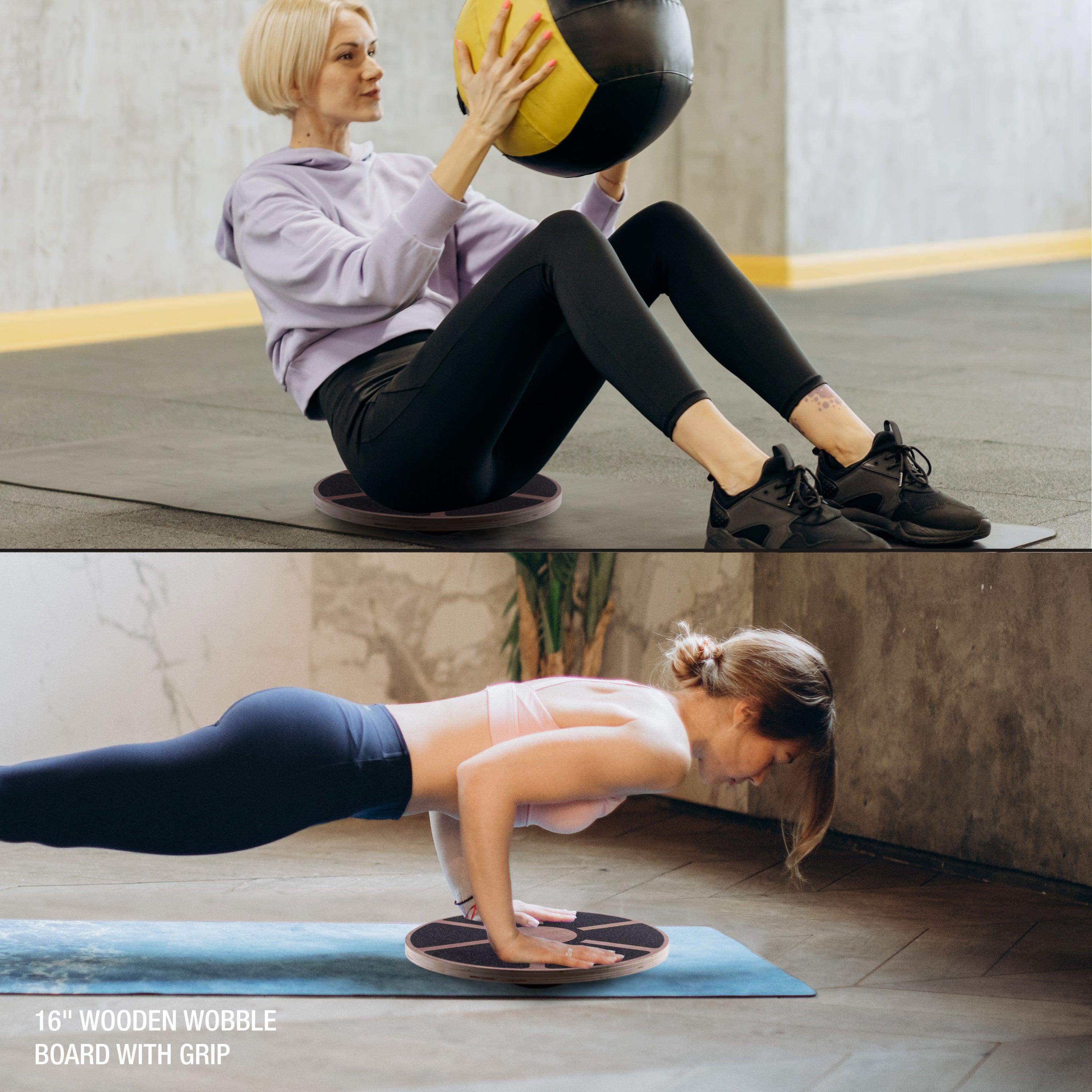 Wooden Wobble Board with Grip