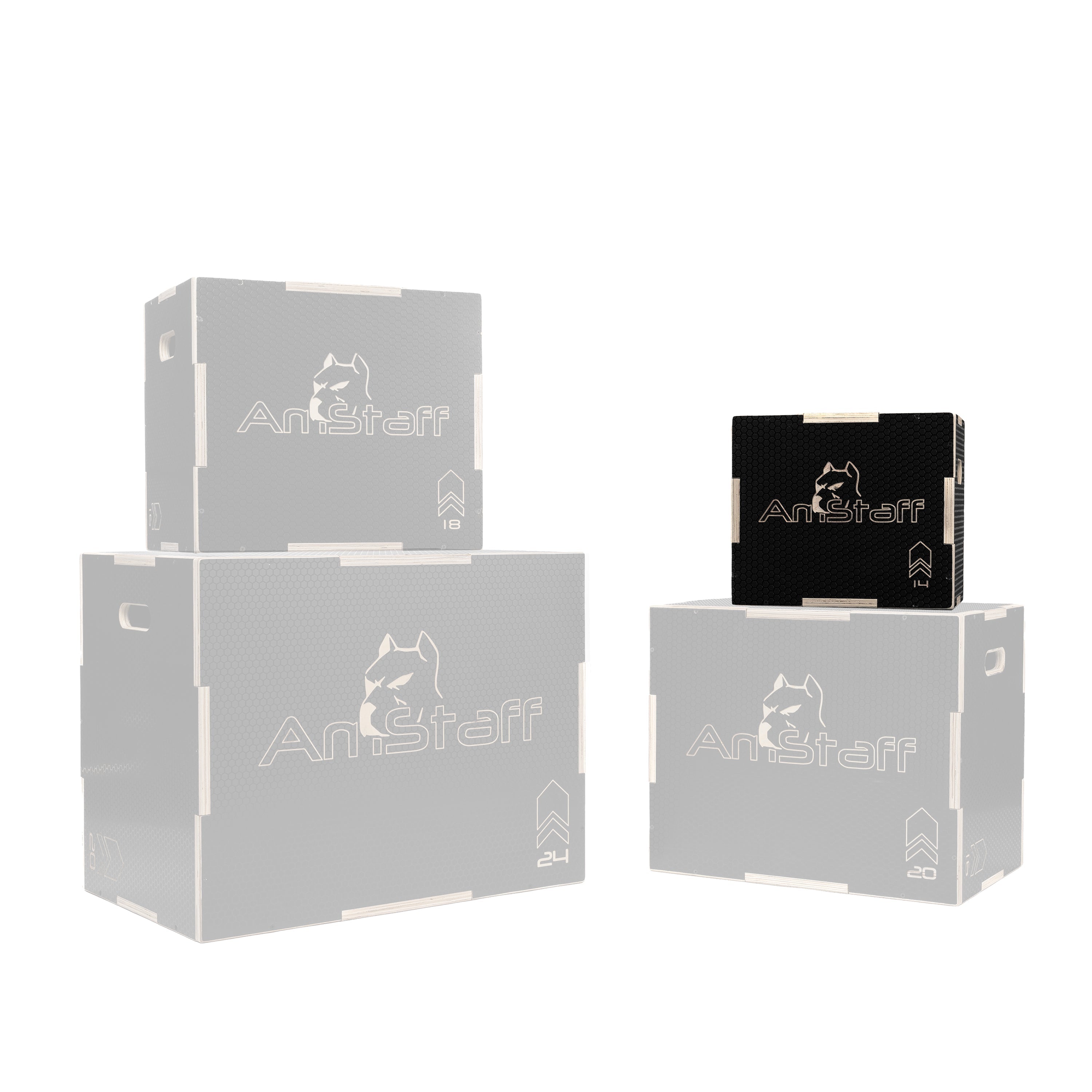 AmStaff Fitness 3-in-1 Non-Slip Wood Plyometric Box