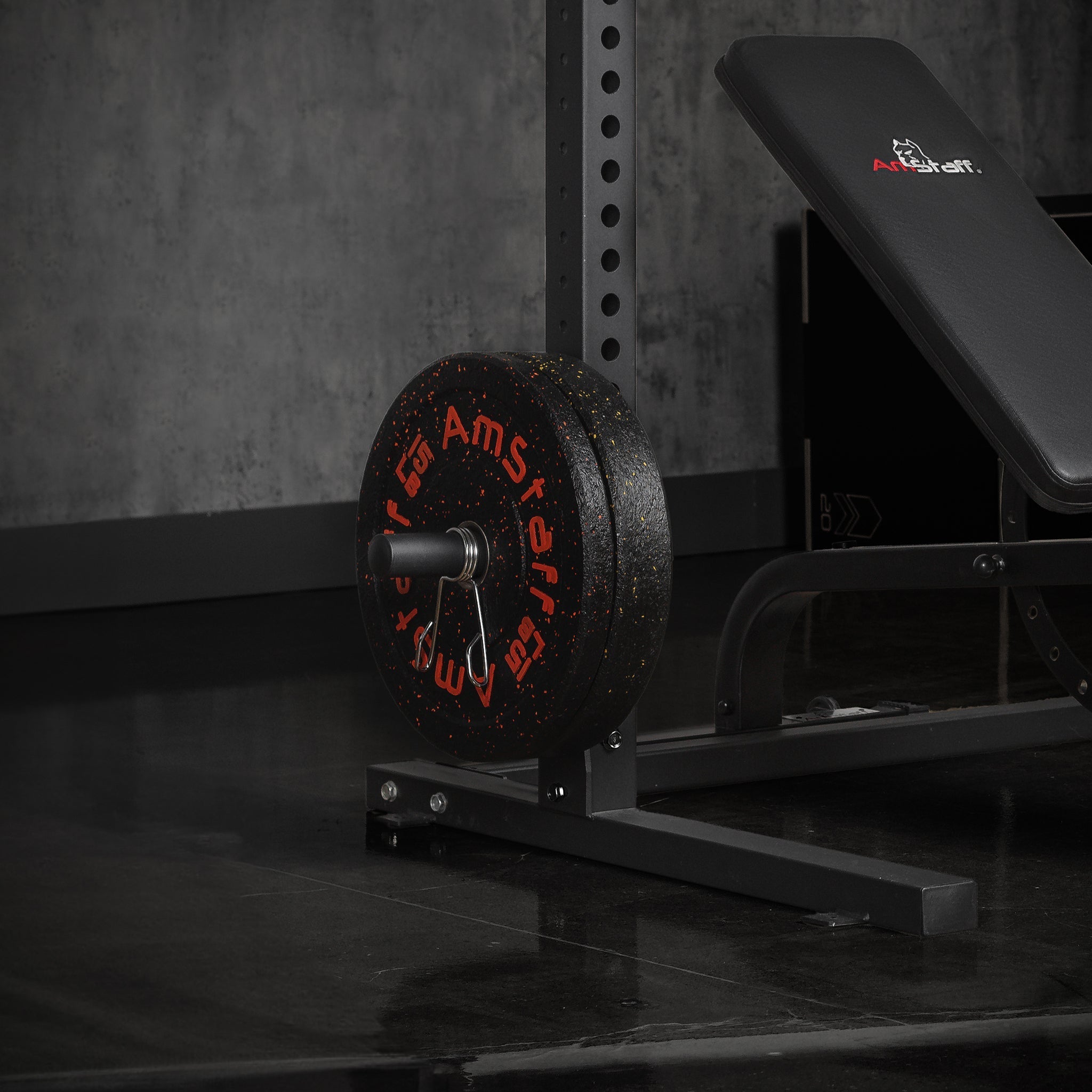 AmStaff Olympic Weight Plate Storage Pegs for Power Racks (Pair)