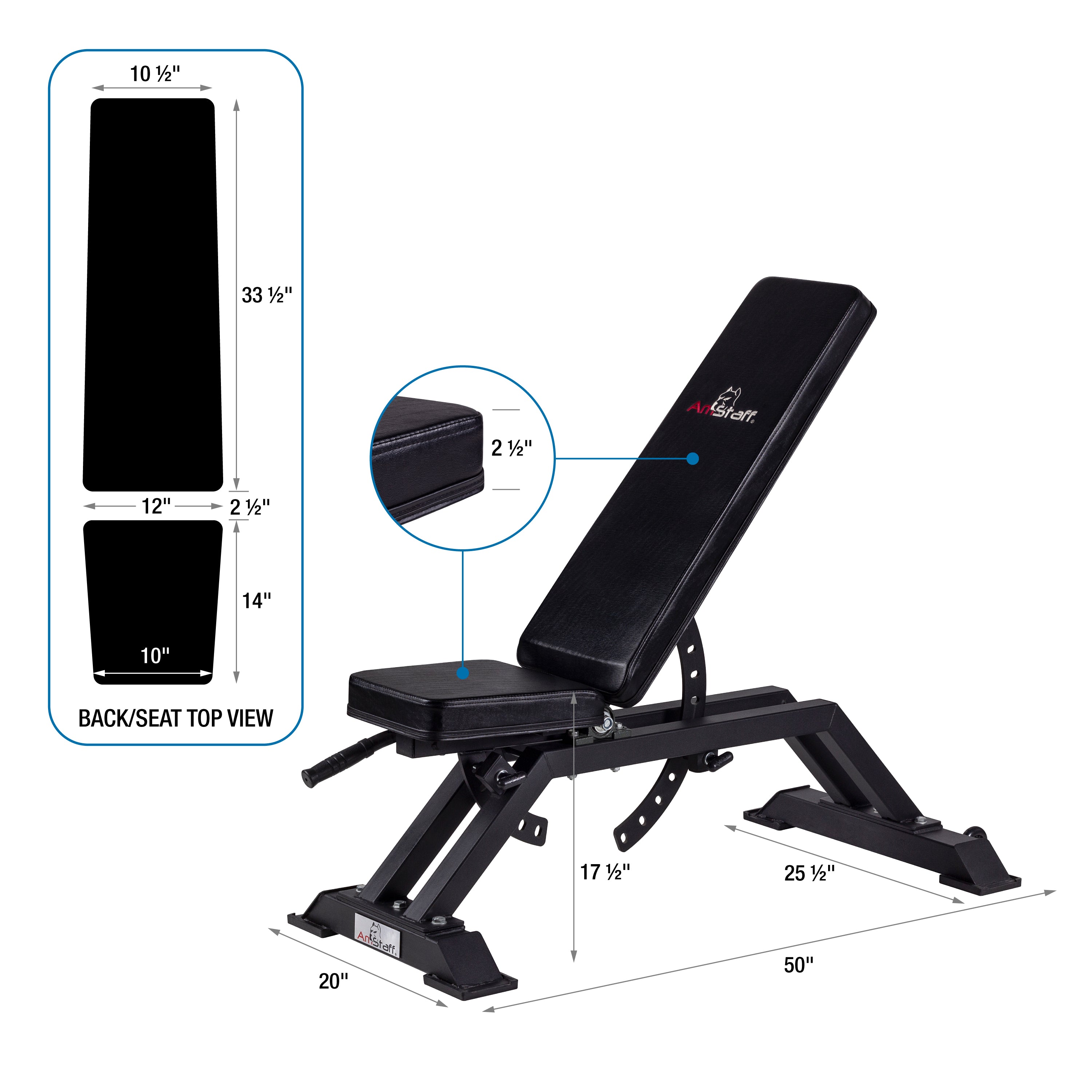 AmStaff Fitness TT1109 Pro Adjustable Bench