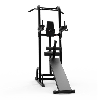 AmStaff DF2421 Power Tower Vertical Knee Raise Dip Station w/ Situp Bench