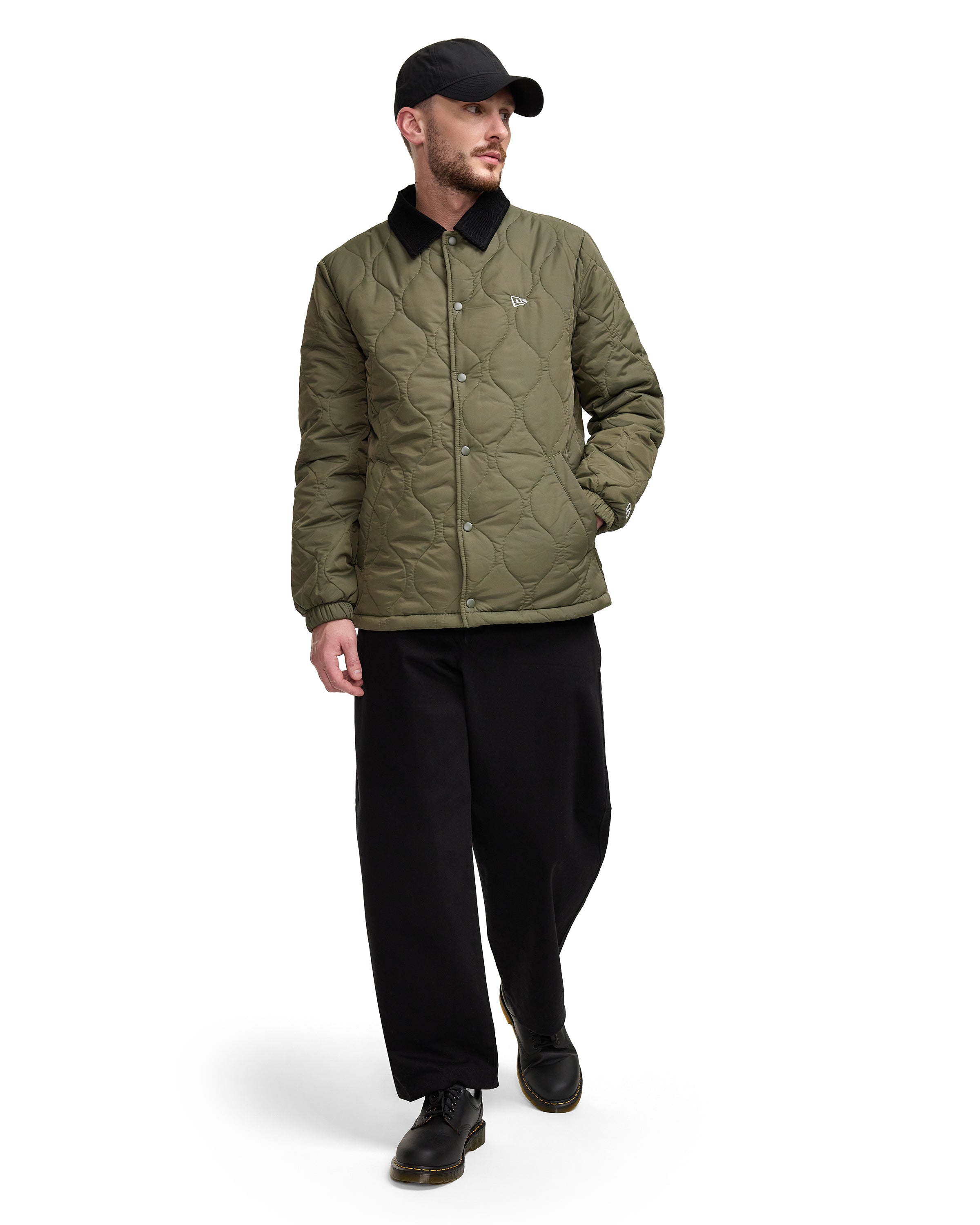 New Era Green Quilted Coach Jacket