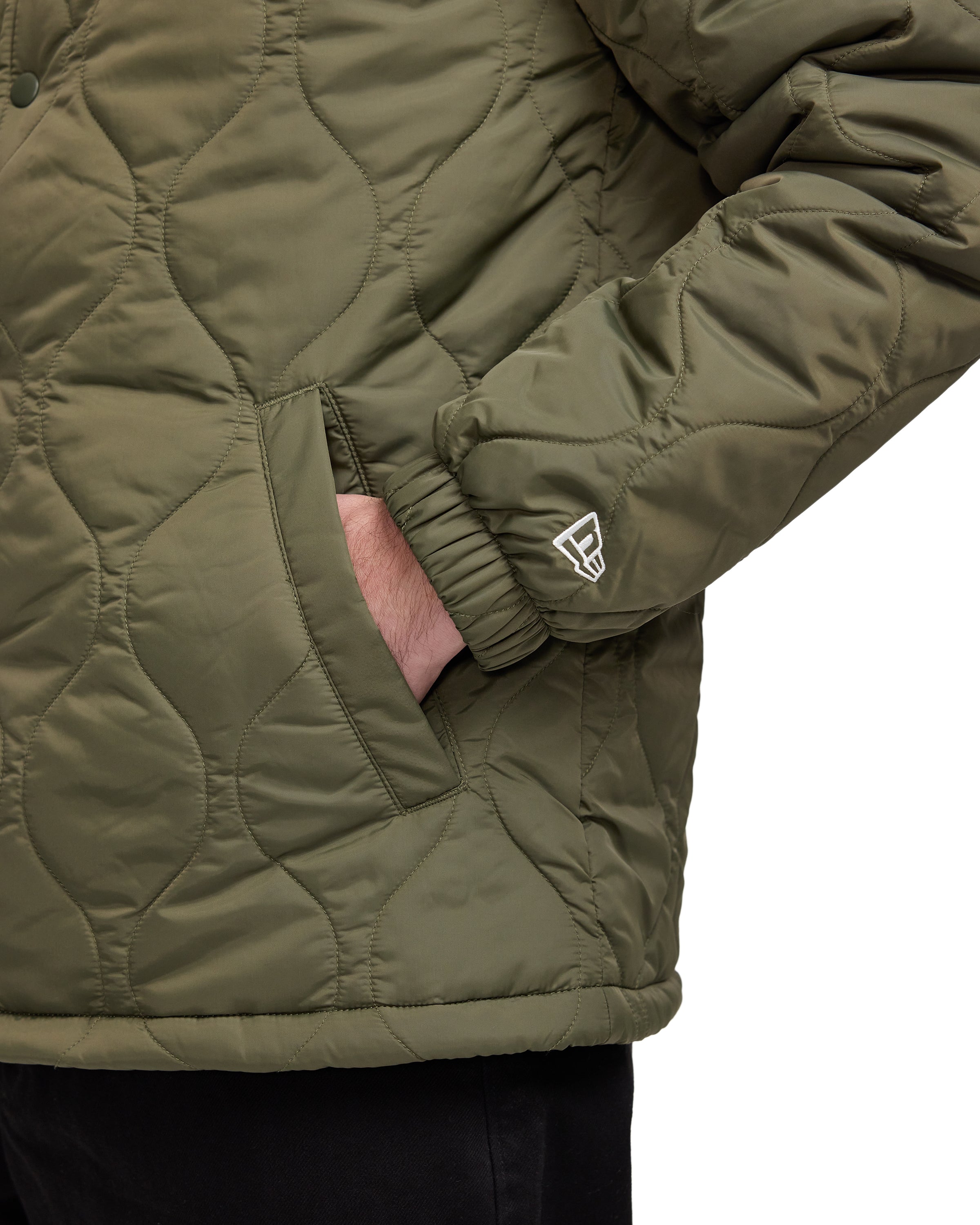New Era Green Quilted Coach Jacket