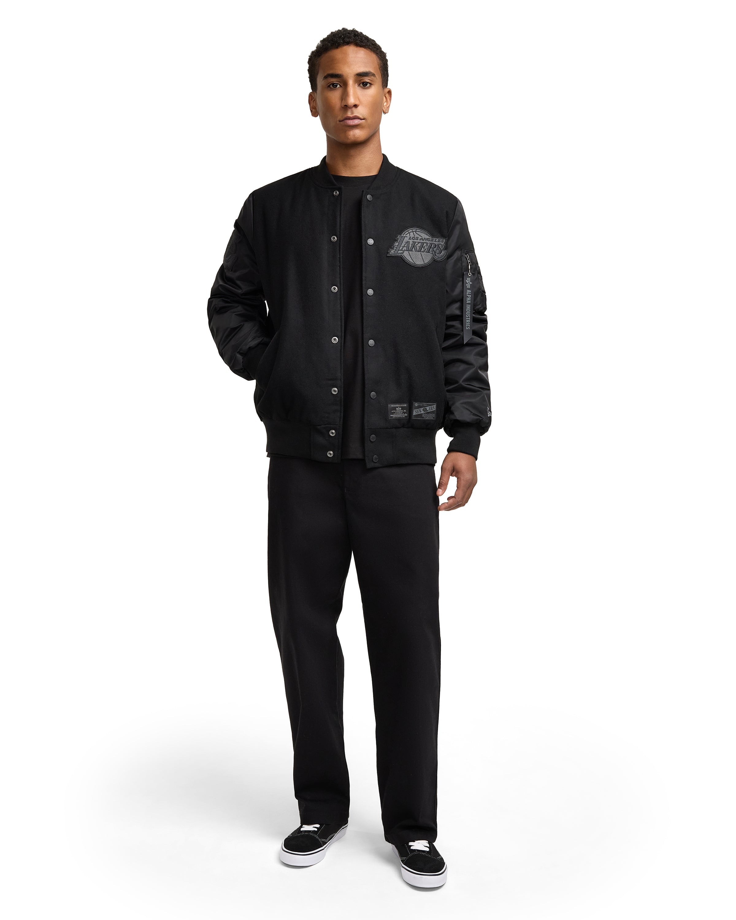 Alpha Industries x Boston Celtics MA-1 Wool Varsity Jacket Black