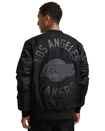 Alpha Industries x Golden State Warriors MA-1 Wool Varsity Jacket Black
