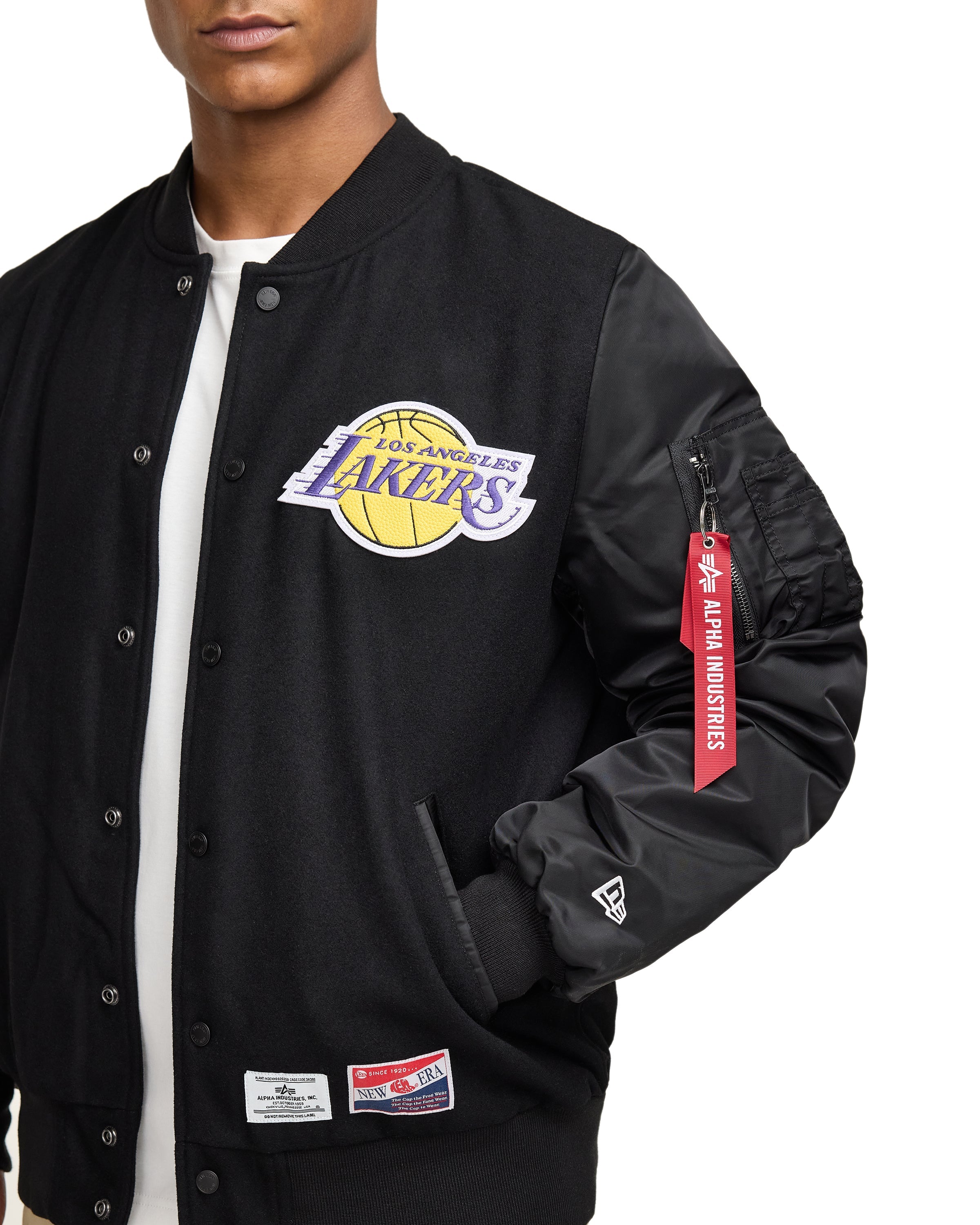 Alpha Industries x Los Angeles Lakers MA-1 Wool Varsity Jacket