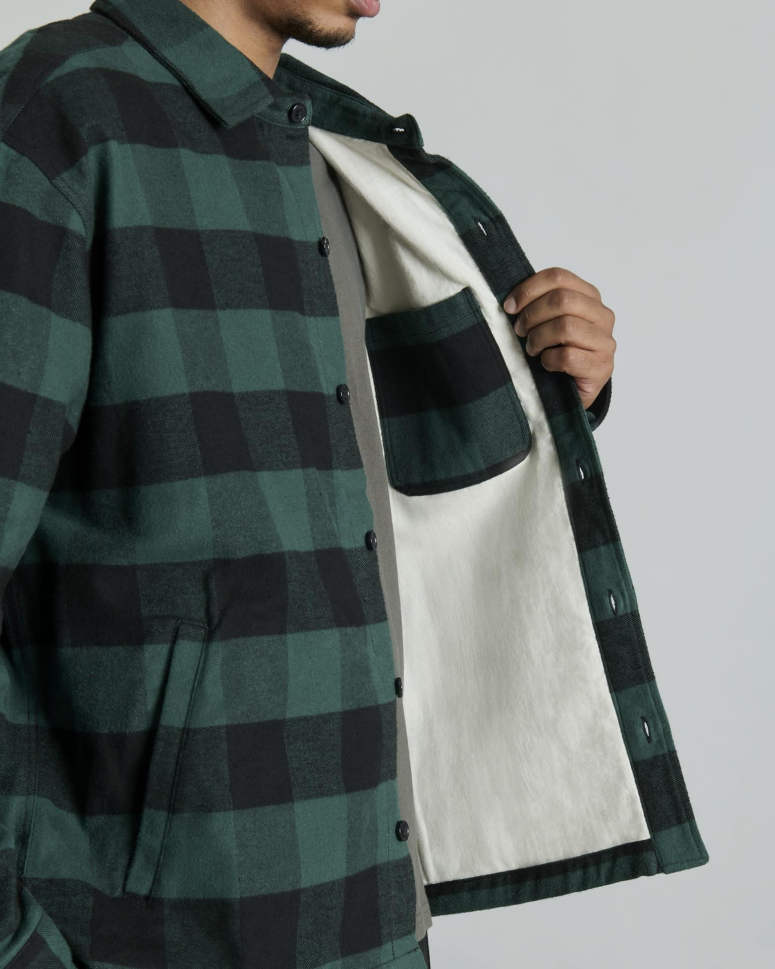 Lumber Plaid Kelly Green Shirt Jacket