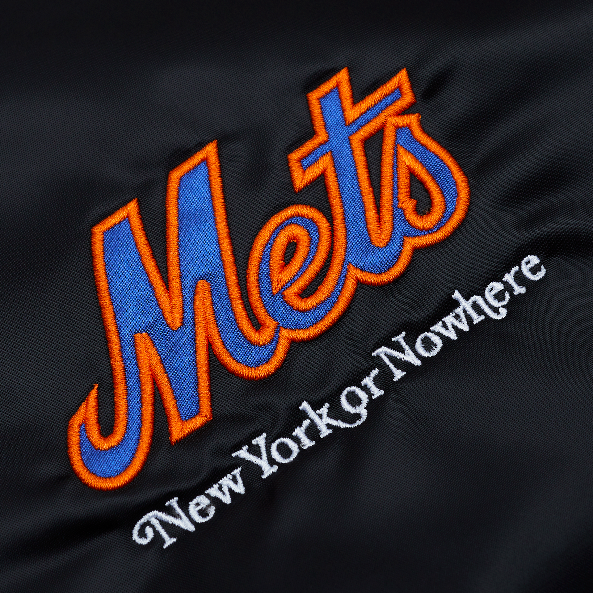 New York or Nowhere x New York Mets Black Varsity Jacket