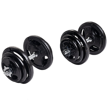 80lbs Cast Iron Grip Standard 1 Inch Dumbbell Weight Set